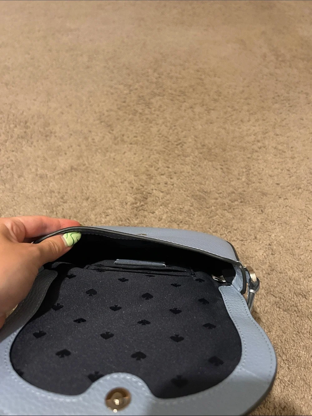 kate spade New York Light Blue Leather Crossbody Bag